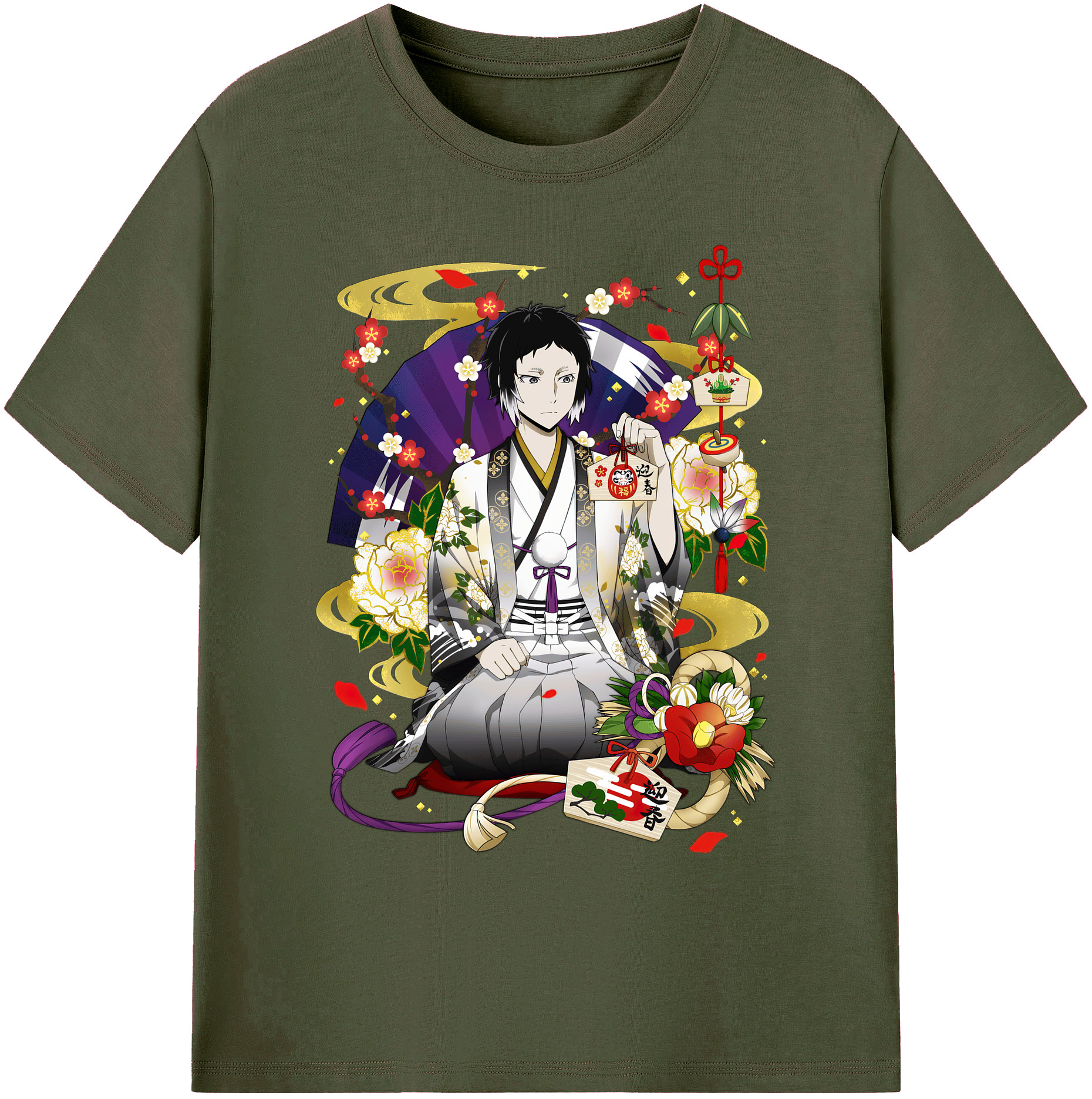 （画像用） 文豪ストレイドッグス Bungo Stray Dogs 綿100％ メンズ半袖Tシャツ｜肌触りやわらか＆通気性